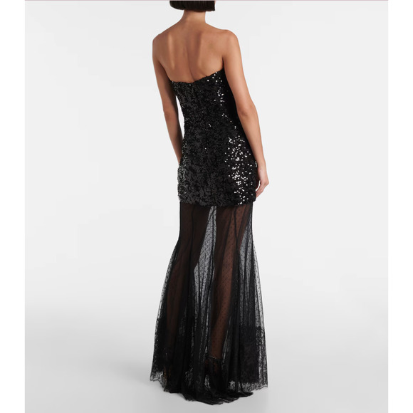 Rebecca Vallance Diana sequined mesh-trimmed gown US 6 - Picture 2 of 14